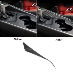 For Dodge Challenger 2015-2020 Carbon Fiber Interior Gear Shift Side Cover Trim - Picture 1 of 7