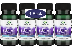4 Pack Selenium Complex 200 mcg 360 (4x90) Caps. Antioxidant Cardiovasc. Thyroid - Picture 1 of 4