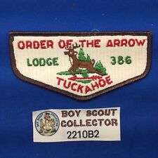 Boy Scout OA Tuckahoe Lodge 386 S1a Order Of The Arrow Flap Patch PA