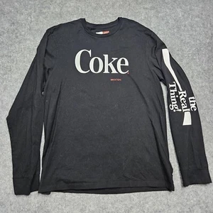 Men's Brixton X Coca-Cola "The Real Thing " Longsleeve T-Shirt Large (Black) - Picture 1 of 9