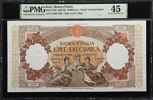 ITALY BANCA D'ITALIA 1961-62  10,000 LIRE BANKNOTE, PMG CERTIFIED XF45, PICK#89d - Picture 1 of 2