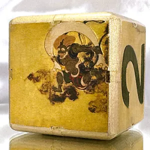 Fujin Raijin - Thunderous Winds of Destiny - Backgammon Double Cube 36mm - Bild 1 von 9