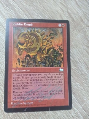 Goblin Bomb SIGNED, Weatherlight, MTG, red, 1997 - Image 1 of 4