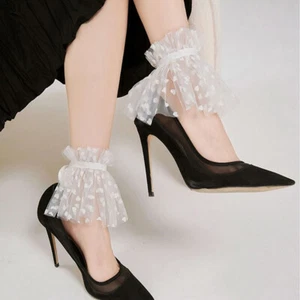 1PC Nail Art Lace Fake Pleated Cuff Manicure Photography Props Fake Sleeves AT - Picture 1 of 10