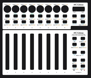 Overlay (weiß) für Behringer BCF2000 emulation "Mackie Control for Cubase" - Bild 1 von 1