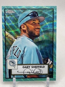 2021 Topps Chrome Platinum Anniversary Gary Sheffield Aqua Wave Team Color Match - Bild 1 von 2