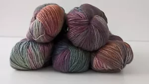 Araucania TEPA Hand Dyed Yarn - 70% Wool 20% Mohair 10% Silk - 5 x 100g Skeins - Picture 1 of 5