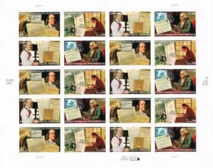 Benjamin Franklin SHEET OF 20 (39 CENT) STAMPS SCOTT # 4021-4 MNH - Picture 1 of 2