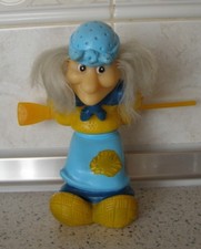 VIntage SOVIET RUBBER TOY Russian witch Baba Yaga with broom # 60