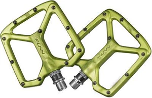 Funn Python 2 Alloy Flat Pedals Long Pins Green Cycling Lightweight Bike Pedal - Picture 1 of 5