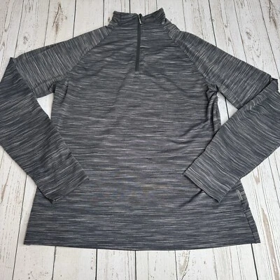 Merrell 1/4 Zip Pullover Running Hiking Shirt Womens Large Gray Long Sleeve - Image 1 of 4