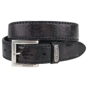 Botas Sendra Cinturón de Cuero Gris 1016-Pata Avestruz Gris Negro Cuero de Avestruz - Imagen 1 de 1