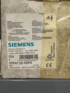 SIEMENS 3TF4722-0AP6 CONTACTOR 240VAC-COIL - Imagen 1 de 1