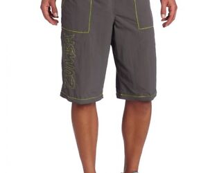 ZUMBA FITNESS MEN'S Grey Zip it CARGO Pants...Converts to Shorts AWESOME! sz. S