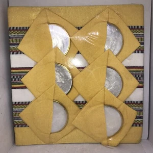 Table Runner/Six Coasters Table Set. Yellow. Vintage. Sealed - Picture 1 of 4