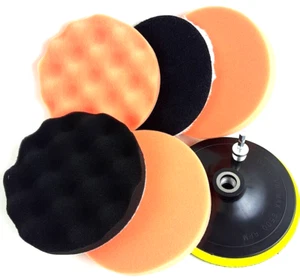 Kit pulizia/lucidatura/buffing cuscinetto adattatore filo 7 pz 6"" diam x 5/8"" DIAM - Foto 1 di 10