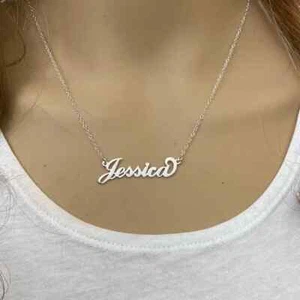 Collar ajustable personalizado de plata esterlina 925 - Jessica - Imagen 1 de 6