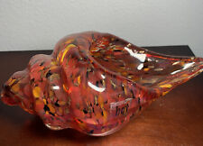 Art Glass Seashell 9â Long  HQT Great Color