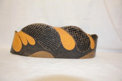 Ремень ручной работы из 100% натуральной кожи и змеиной кожи «Волны» женский 38» Bali-B119 - Изображение 1 из 4