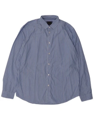 Camisa SISLEY Para Hombres Calce Regular Grande Azul Rayas CT09 Foto 1 de 4