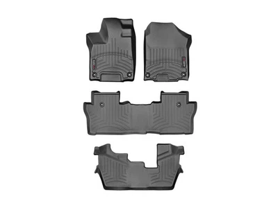 WeatherTech FloorLiner para 2016-2022 Honda Pilot - Conjunto completo, preto - Imagem 1 de 4