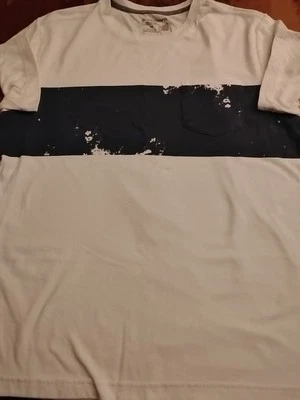 Ruff Hewn Sz.M White w/ Blue Tye Dye Center Summit Tee UV Protection T-Shirt - Image 1 of 4