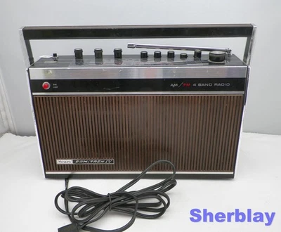 Sears Roebuck Com/Trek IV AM/FM 4 Band Radio Receiver 564.22790100 TESTED WORKS  - Image 1 of 4