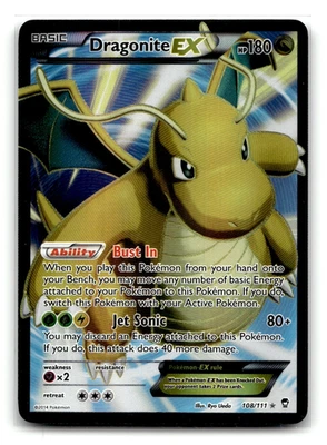 Dragonite EX 108/111 2014 Pokémon Full Art Holo MP - Image 1 of 4