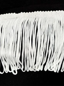 Weiße Quastenborte Einfassung für Schneiderei Handwerk Nähen 4,25 Meter - Bild 1 von 4