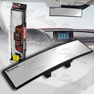 Broadway 300MM Wide Convex Interior Clip On Rear View Clear Mirror Universal 1 - Picture 1 of 6