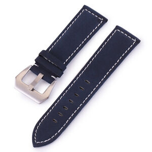18mm 20mm 22mm 24mm Quick Fit Matte Genuine Leather Watch Band Strap
