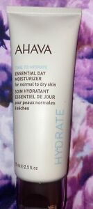 Ahava Essential Day Moisturizer Time to Hydrate 2.5 fl oz Normal Dry Sealed $69