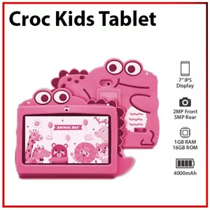 7" Kids Tablet PINK 1+16GB Education Tool Bluetooth Wi-Fi Android PC Tablet AU - Picture 1 of 11