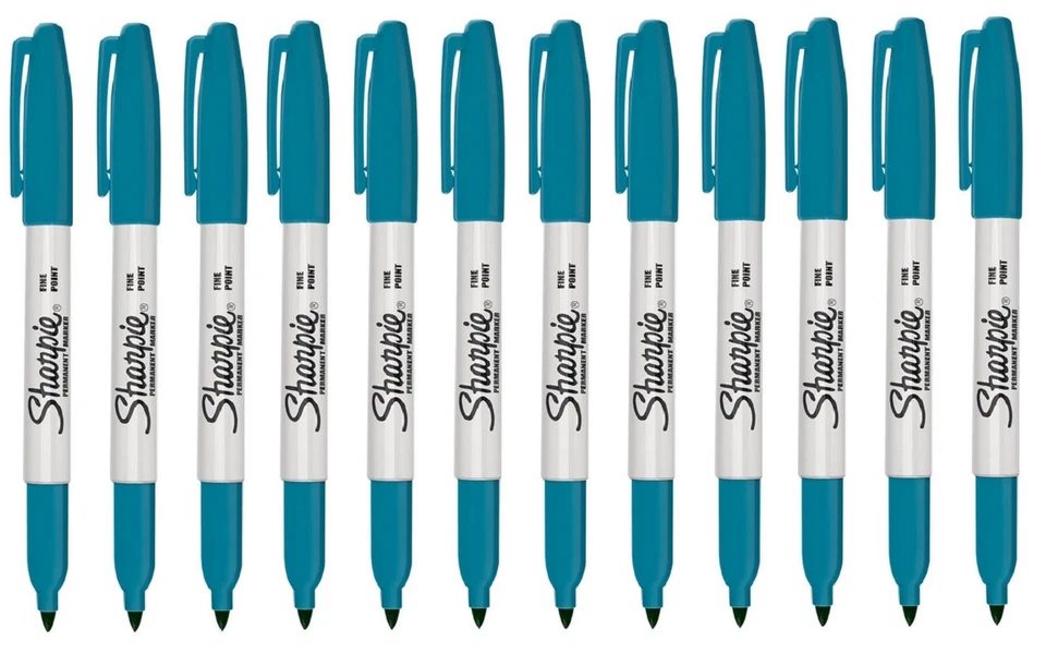 Sharpie Fine Permanent Marker Stift Pfauenblau 12 Packung