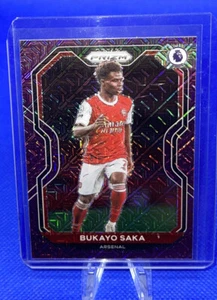 2020-21 Panini Chronicles Prizm Purple MOJO HOLO Bukayo Saka #11 Premier Arsenal - Picture 1 of 2