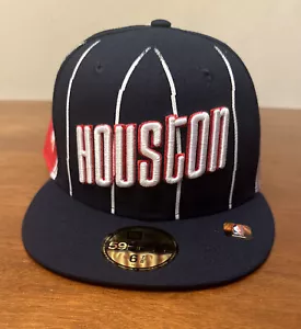 Houston Rockets NBA New Era 59Fifty Fitted Hat/Cap Size 6 7/8 Blue Red White New - Picture 1 of 7
