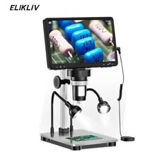 Elikliv 7'' LCD Digital Microscope 1200X Screen 12MP Soldering Microscope Adults