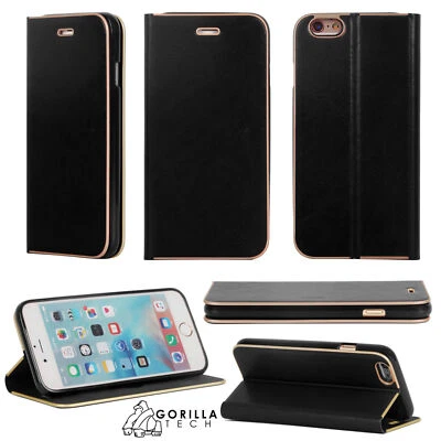 iPhone Flip Leather Wallet Kickstand Ultra Slim Card Slot 360 Protection Samsung - Image 1 of 4
