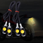 4X Universal Mini Motorcycle LED Turn Signals Indicator Amber Blinker Light Lamp