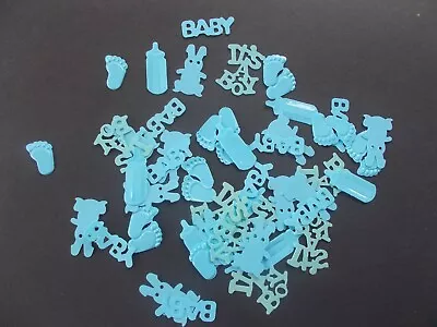 100 Blue  Boy Mixed Baby Shower Confetti Table Sprinkles Decorations 003 • 1.99£