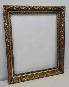 Marco de madera dorado barroco francés vintage rococó antiguo - Imagen 1 de 5