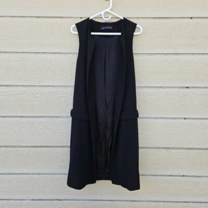 Zara Woman lange schwarze Weste vorne offen Gr. Small - Bild 1 von 7