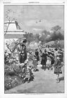 A Holiday in Central Park  -  Children - Victorian Fashions - 1879 Antique Print