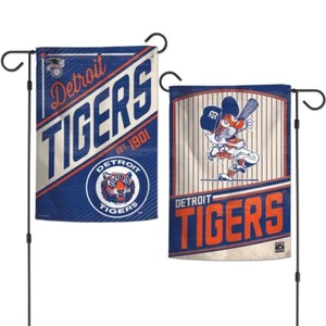 DETROIT TIGERS COOPERSTOWN COLLECTION 12"X18" 2-SIDED GARDEN FLAG WINCRAFT ๐ฏ - Picture 1 of 1
