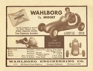 ¡Nuevo! Anuncio enano de cuarto 1/2 de Wahlborg 1957 vintage y raro - Imagen 1 de 1