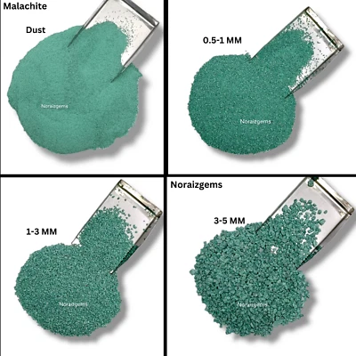 Crushed Malachite Gemstone Coarse Inlay Woodworking Stone Healing Powder Inlay - Image 1 of 4