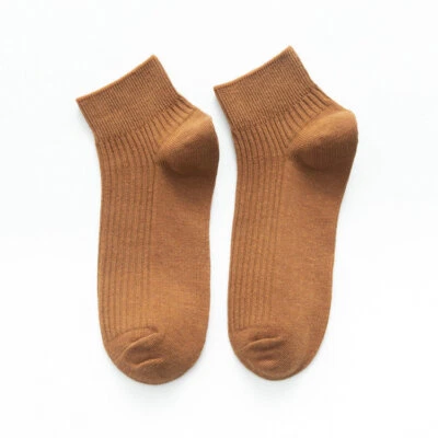 5 Pairs of Spring Ladies' Pure Cotton Solid Color Leisure Deodorant Medium Socks - Изображение 1 из 4