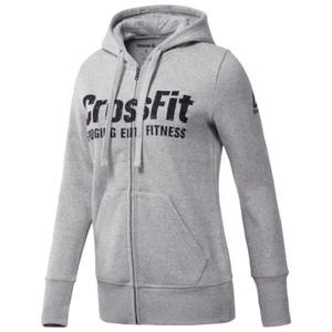 Reebok CrossFit Damen Sweat Jacke Trainingsjacke Kapuzen Pullover Hoodie grau - Bild 1 von 3
