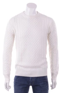 GUESS Pullover Herren Rundhalsausschnitt Pais Norwegisch Weiß - Bild 1 von 10