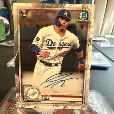 2020 Bowman - Chrome Rookie Autographs #CRA-GL Gavin Lux (AU, RC) - Image 1 of 2